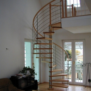 <span class=keywords><strong>Escalier</strong></span> en colimaçon en acier inoxydable avec marches en bois massif, prix, échelle ronde - Product Image 5