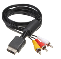 Cable AV de 1.8M para PS2, Cable de Audio y Video, Cable de Componentes, Cable RCA de 3 Vías para TV, Cable AV para Consola de Juegos PS1/PS2/PS3