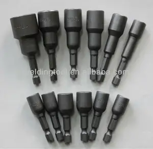 KimTop 6-15 mm 1/4 Zoll Hex-Impaktschrauber magnetischer Stecker Schraubendreher Steckschrauber Bit