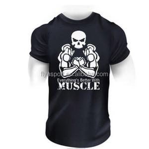 T-shirt da ginnastica da uomo con maniche corte in cotone 100% personalizzato - Product Image 1