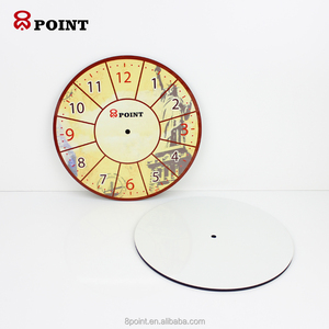 印刷可能な装飾昇華MDFウォールクロック25.4cm - Product Image 1