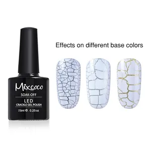 Efeitos Sobre a Base de Diferentes Cores 2018 Cores Crackle 28 Mixcoco Gel Nail Polish UV Gel Para Nail Art