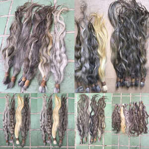 처리되지 않은 러시아 자연 회색 금발 원료 처녀 진정한 머리 - Product Image 6