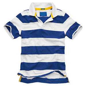 nuova moda blu bianco della banda <span class=keywords><strong>verticale</strong></span> closeout noi polo - Product Image 3