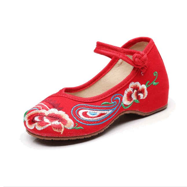 Детская обувь для девочек, холщовые туфли с вышивкой, детские мягкие удобные танцевальные туфли в китайском национальном стиле для выступлений для девочек