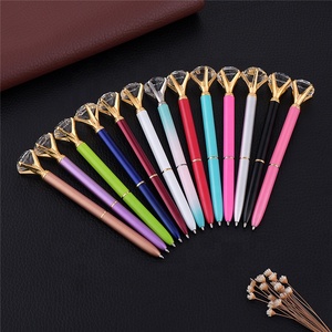 Bolígrafo de cristal para chica, Material de Metal con diamantes grandes de 19 quilates, bolígrafos Escolares Kawaii, novedad - Product Image 2