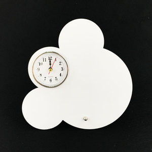 المنزل الحرف ديكور MDF ساعة مكتب صبغ التسامي الانتهاء من نقل الحرارة صورة إعداد إنذار - Product Image 5
