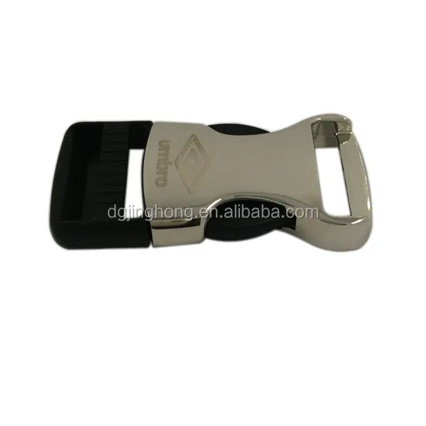 Silk print logo plastic metal side release buckle