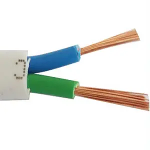 Cable plano T & E RVVB Cable plano 2 núcleos 3 núcleos 2*1mm 2*4mm 2*1,5mm Cable plano doble y tierra