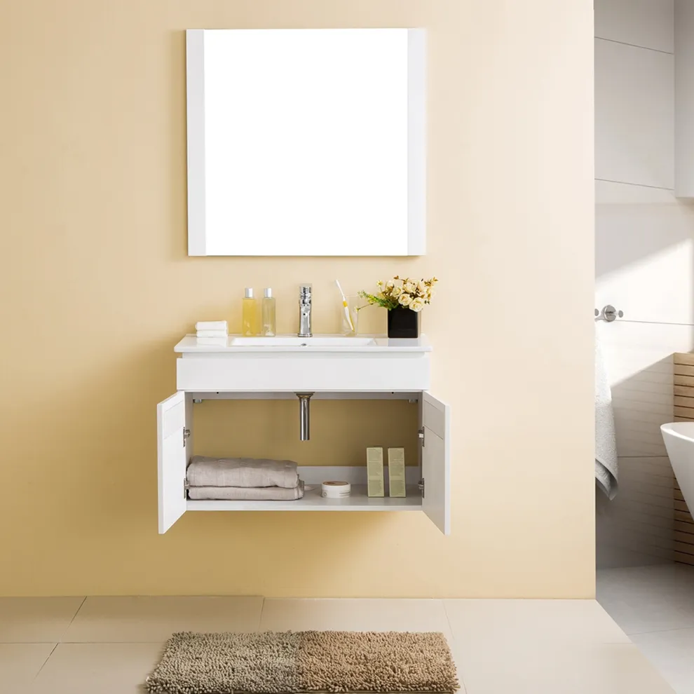 Meuble de salle de bain moderne européen personnalisé lavabo simple meuble de salle de bain organisateur de meuble de salle de bain