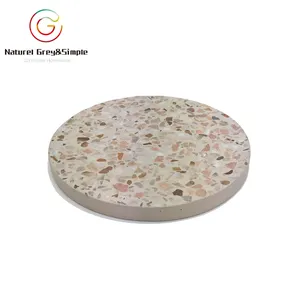 Caboteur de Terrazzo de café de fantaisie, tapis de tasse en béton, tapis de tasse de Terrazzo