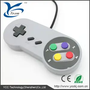 Vidéo de haute qualité de jeu filaire contrôleur classique pour snes/manette de jeu pour super nintendo nes snes contrôleur usb