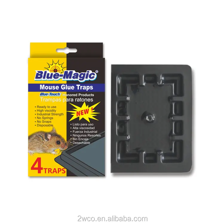 Mouse trap Appiccicoso nero bordo di plastica Colla Trappole