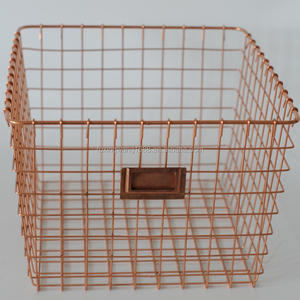 Cesta Do Armazenamento De Fio de <span class=keywords><strong>Metal</strong></span> Industrial do <span class=keywords><strong>vintage</strong></span>