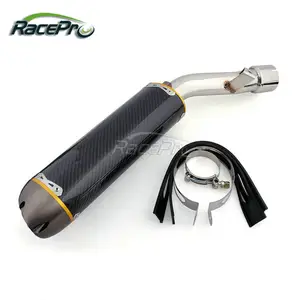 Muffler Silencer Carbon Fiber Slip-on Motorcycle Motorbike Exhaust Pipe for Yamaha FZ1 Fazer FZS1000S(2006-2011)