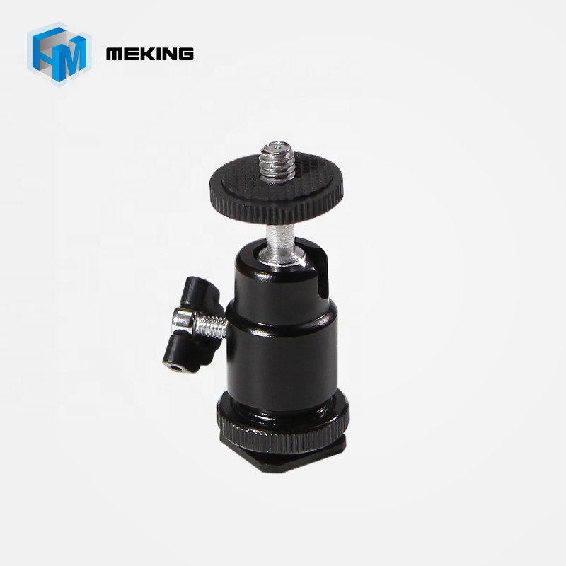 Meking вращающаяся на 360 градусов мини-камера со вспышкой штатив с шаровой головкой для штатива с отверстием 1/4 дюйма и холодным башмаком