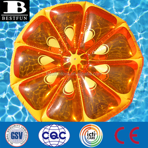 Flotador Inflable de PVC Resistente con Logotipo Personalizado, Forma de Sandía, Cama de Aire Redonda con Diseño de Rodaja de Fruta para Broncearse en la Playa, <span class=keywords><strong>Lago</strong></span> o Piscina - Product Image 3