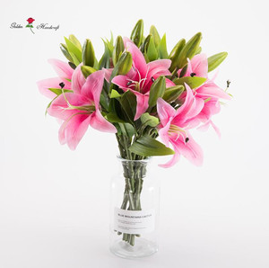 Vente chaude unique tige PU <span class=keywords><strong>fleur</strong></span> <span class=keywords><strong>fleur</strong></span> <span class=keywords><strong>de</strong></span> <span class=keywords><strong>lys</strong></span> ampoules - Product Image 3