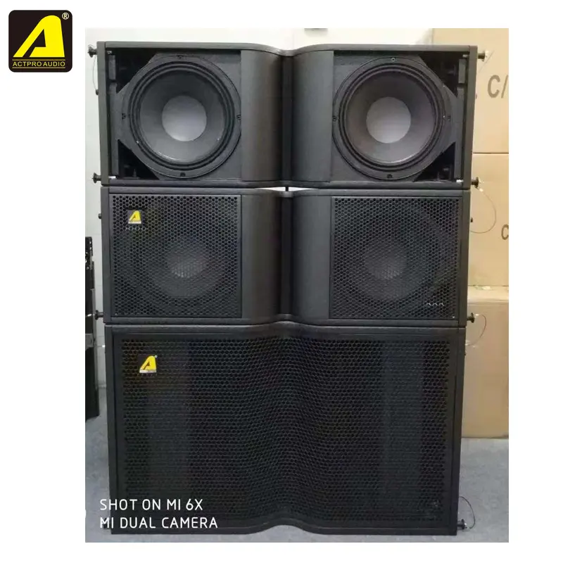 Actpro KR210 line array speaker double 10 inch professional active power sound speaker with dual 15 inch subwoofer