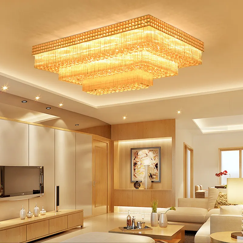 JYL-SJC42 Modern crystal lusters restaurant hotel family living room crystal led ceiling light