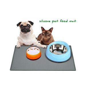 Köpek ve evcil hayvan besleme paspası kedi maması için kaymaz su geçirmez silikon Placemat su kasesi - Product Image 2