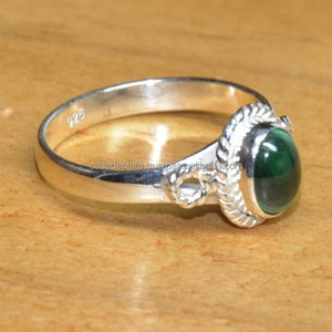 925อัญมณีมาลาไคต์แหวนเงินสเตอร์ลิงแหวนคลาสสิคแหวนชุบเงินแหวนแฟชั่นสำหรับเป็นของขวัญปาร์ตี้และงานแต่งงานสำหรับผู้หญิงผู้ชาย - Product Image 2