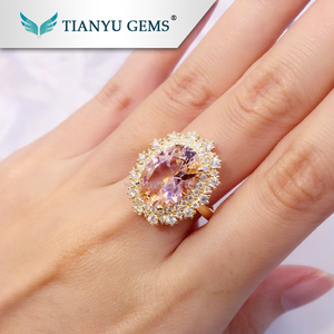 Precio bajo de la venta caliente plateado 14 K oro amarillo lujo moissanite anillo de compromiso moissanite anillos - Product Image 6