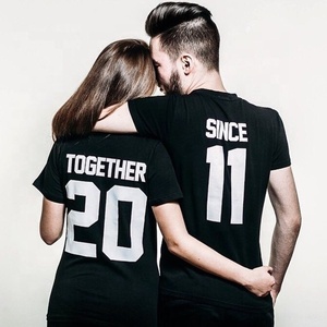 High Quality Personalized <strong>Funny</strong> Couple t Shirt Custom Design Printing Lover Crew Neck Short Sleeve <strong>Tshirts</strong> for Men and Womens - Product Image 2