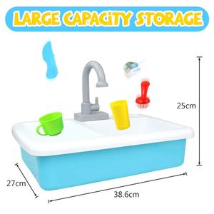 DWI Dowellin Pretend Play School Kitchen Sink Funny <strong>Washing</strong> <strong>Machine</strong> <strong>Toy</strong> With Running Water - Product Image 6