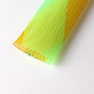 Kit manicotto intrecciato da 33MM verde/giallo prolunga in tessuto resistente per animali domestici <span class=keywords><strong>con</strong></span> <span class=keywords><strong>spacco</strong></span> di lunga durata - Product Image 3