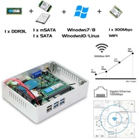 Mini PC sans ventilateur XCY Core I3 6100U TV BOX VGA 6 USB WiFi HTPC Barebone PC de bureau
