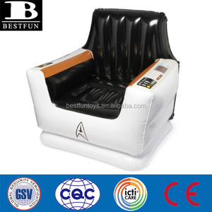 Poltrona Gonfiabile <span class=keywords><strong>Star</strong></span> <span class=keywords><strong>Trek</strong></span> in Vinile Rinforzato Resistente, Divano Singolo Gonfiabile per Bambini, Trono con Braccioli - Product Image 2