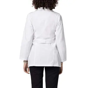 닥터 의료 Labcoat 내산성 화이트 실험실 코트 의사 유니폼