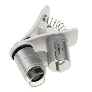 Chất Lượng Cao 60X Điện Thoại Di Động Phổ Thông Du Lịch <span class=keywords><strong>Mini</strong></span> Xách Tay Clip LED Kính Hiển Vi Loupe - Product Image 1