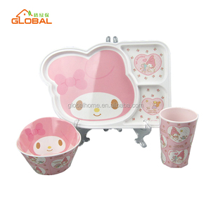 Bộ Đồ Ăn Cho Trẻ Em Bao Gồm Bộ Bát Đĩa Melamine, Bộ Đĩa Và Bát Chống Vỡ, Bền, Giúp Bữa Ăn Trở Nên Thú Vị - Product Image 3