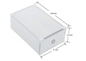 <span class=keywords><strong>Caja</strong></span> apilable de plástico transparente para almacenamiento de <span class=keywords><strong>zapatos</strong></span>, contenedor apto para <span class=keywords><strong>zapatos</strong></span> pequeños, grandes y medios - Product Image 3
