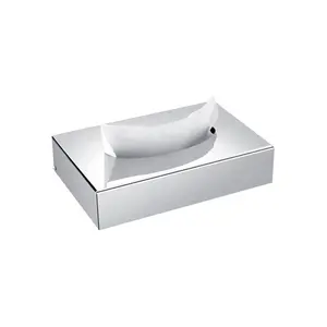 Good Quality Home Use and Hotel Small Size Stainless Steel Mirror Shining Table Napkin Box