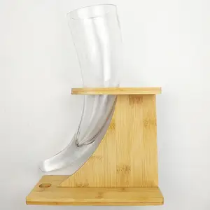 Hersteller einzigartige klare 16oz Horn geformte Bierglas Wikinger Horn Gläser handgemacht