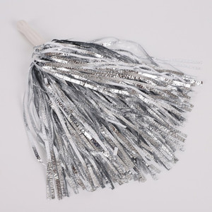 Pompoms cheerleader Joy leader Poms Metallic Foil Pom Poms squad Cheer dance sports match accessories useful - Product Image 3