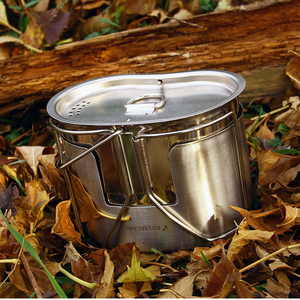 Stufa a Legna in Acciaio Inox Tiartisan con Pentola in Acciaio Inox per Campeggio, Escursionismo, Picnic, Utensili da Cucina Ultraleggeri - Product Image 4