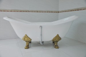 Baignoire classique à pieds en fer forgé double paroi / Baignoire autoportante en fonte - Product Image 4