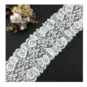 Fashion sewing flower lace black wide lace trim for women clothes