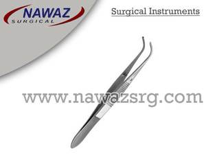 Pinzas de tejido de Iris personalizadas de la mejor calidad, 4 ", 1x2 dientes, pinzas de Iris de acero inoxidable completamente curvadas, instrumentos oftálmicos - Product Image 2