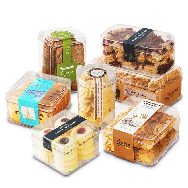 Transparent Food Safe PS Acrylic Plastic Lucite Storage Box for Cookies, Candies, Gifts, Party Favors, Treats, Accessories