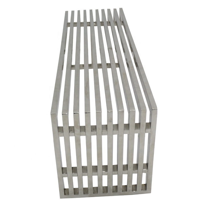 Наружная скамейка из нержавеющей стали для внутреннего дворика, мебель для проекта, оптовая цена