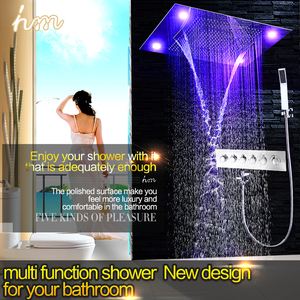 600x800 big kích thước vòi hoa sen set tĩnh nhiệt vòi nước thiết lập Mới lãng mạn hình chữ nhật tắm đầu dẫn ánh sáng mưa vòi hoa sen trộn với van - Product Image 2