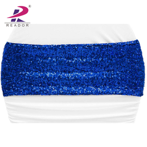 Elegante lentejuelas banda lycra cubierta de silla para boda decoración caso cubierta de la silla MARCO bling - Product Image 3
