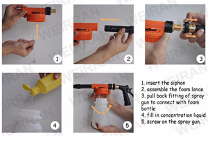 <span class=keywords><strong>Lance</strong></span> de réglage savon neige mousseur lave-auto plastique ABS pour le nettoyage de la voiture avec cadran de rapport - Product Image 5