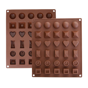 Trái Tim Bóng Vuông Đa Hình Dạng 30-Hốc Ice Cube Khay Silicone Bánh Khuôn Làm Kẹo Khuôn Sô Cô La - Product Image 1