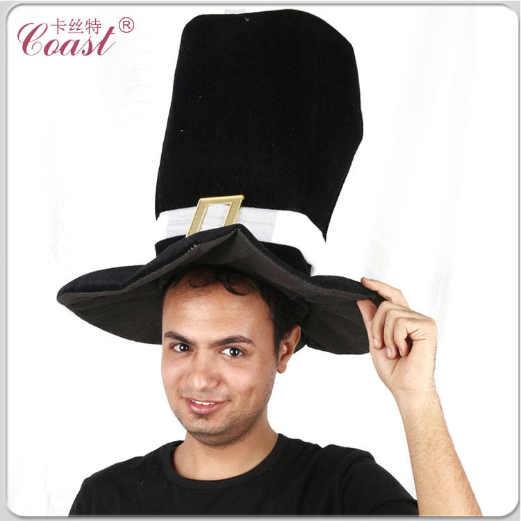 Черная высокая большая круглая шляпа оптом